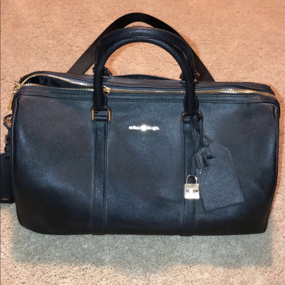 BRAND NEW Michael Kors Black Duffle